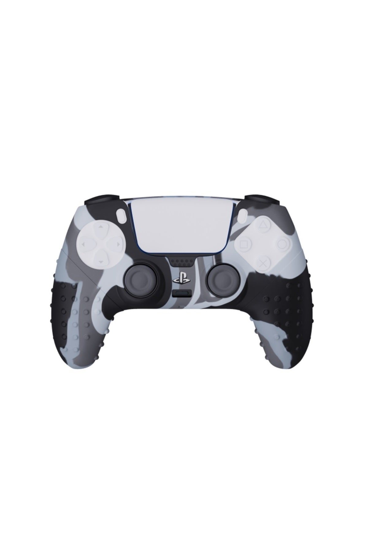 Ps5 Dijital Kamuflaj Silikon Koruyucu Kılıf Ve Analog Koruyucu Siyah Kamo