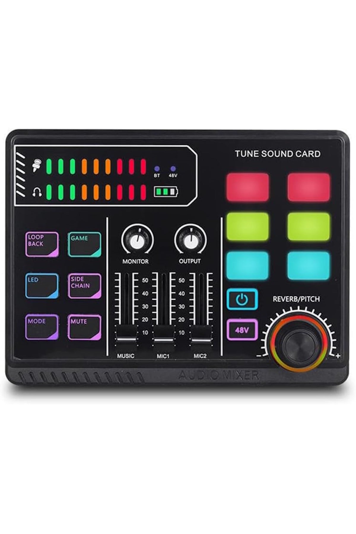 P100 RGB Profesyonel Stüdyo Ses Mikseri Mikrofon