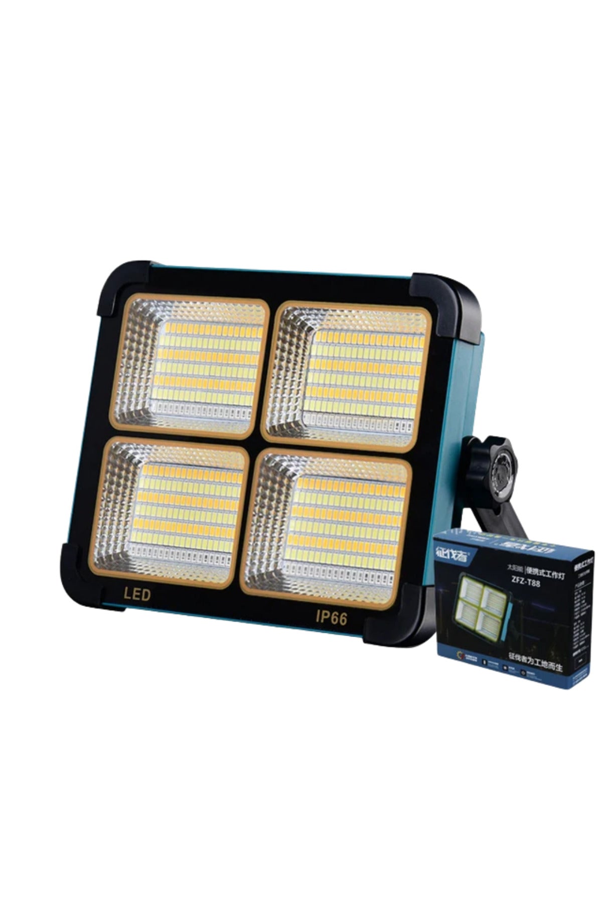 HP-L03 150W Solar Şarjlı LED Çalışma Işığı | IP66 | USB Çıkışlı | Taşınabilir Projektör