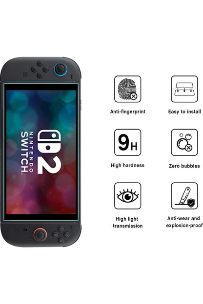 Switch 2 Temperli Cam Ekran Koruyucu 2li Paket (Switch 2)