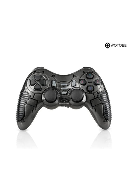 2.4g Ps1 Ps2 Ps3 Pc Android Tv Tv Box Android Telefon Uyumlu Titreşimli Kablosuz Joystick Siyah