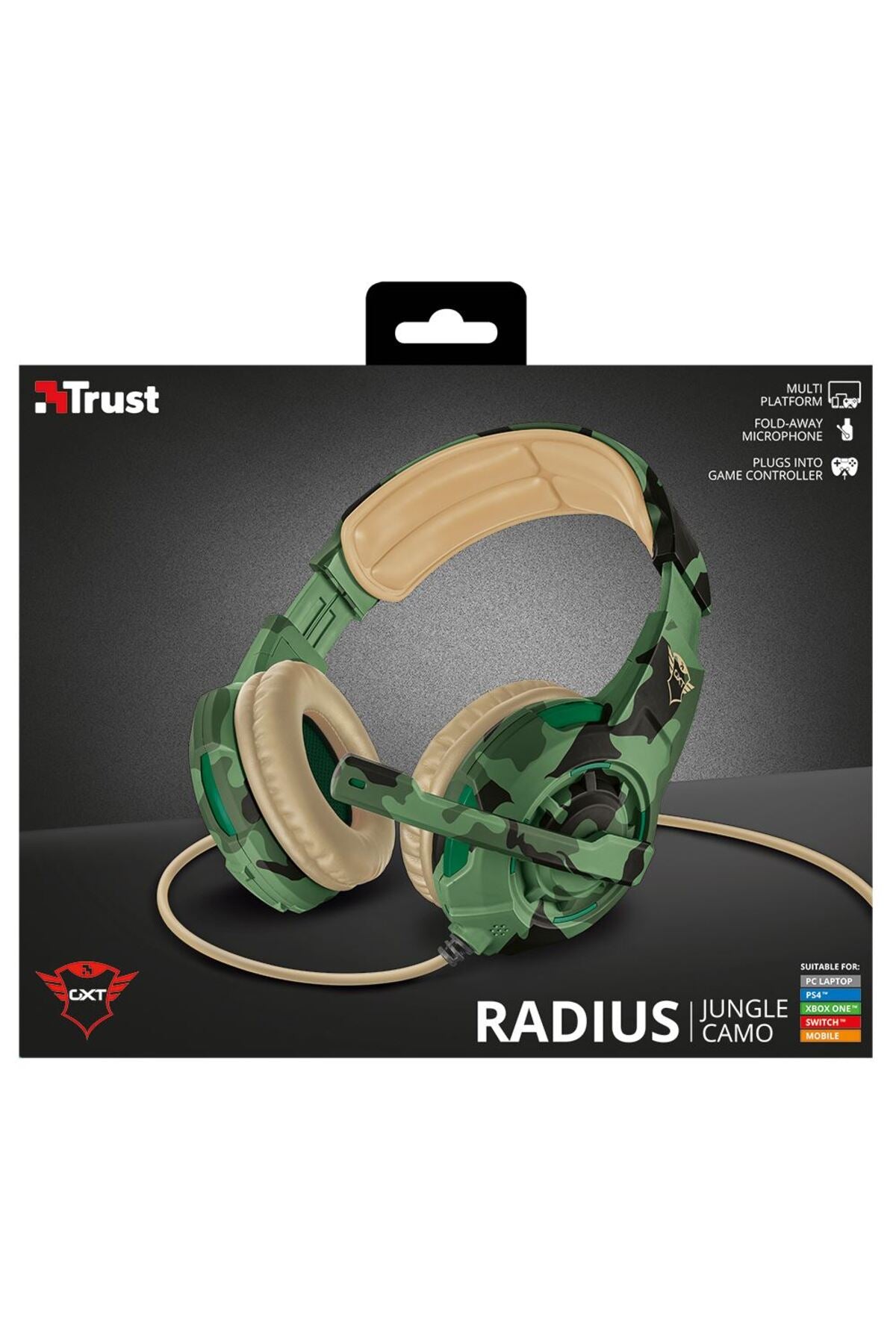 Gxt 322c Carus Yeşil Kamuflaj Gamer Kulaklık Siyah