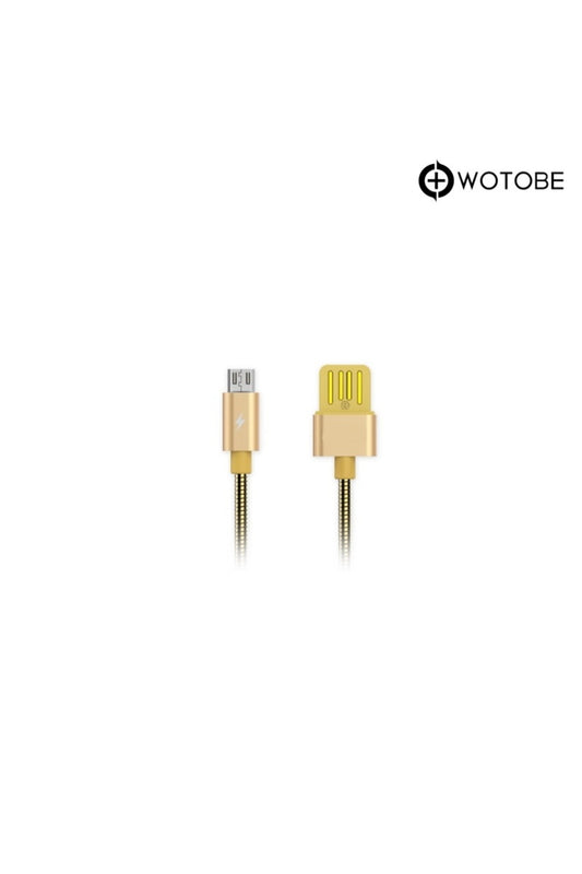 Micro Usb Çelik Spiralli Şarj Data Kablosu