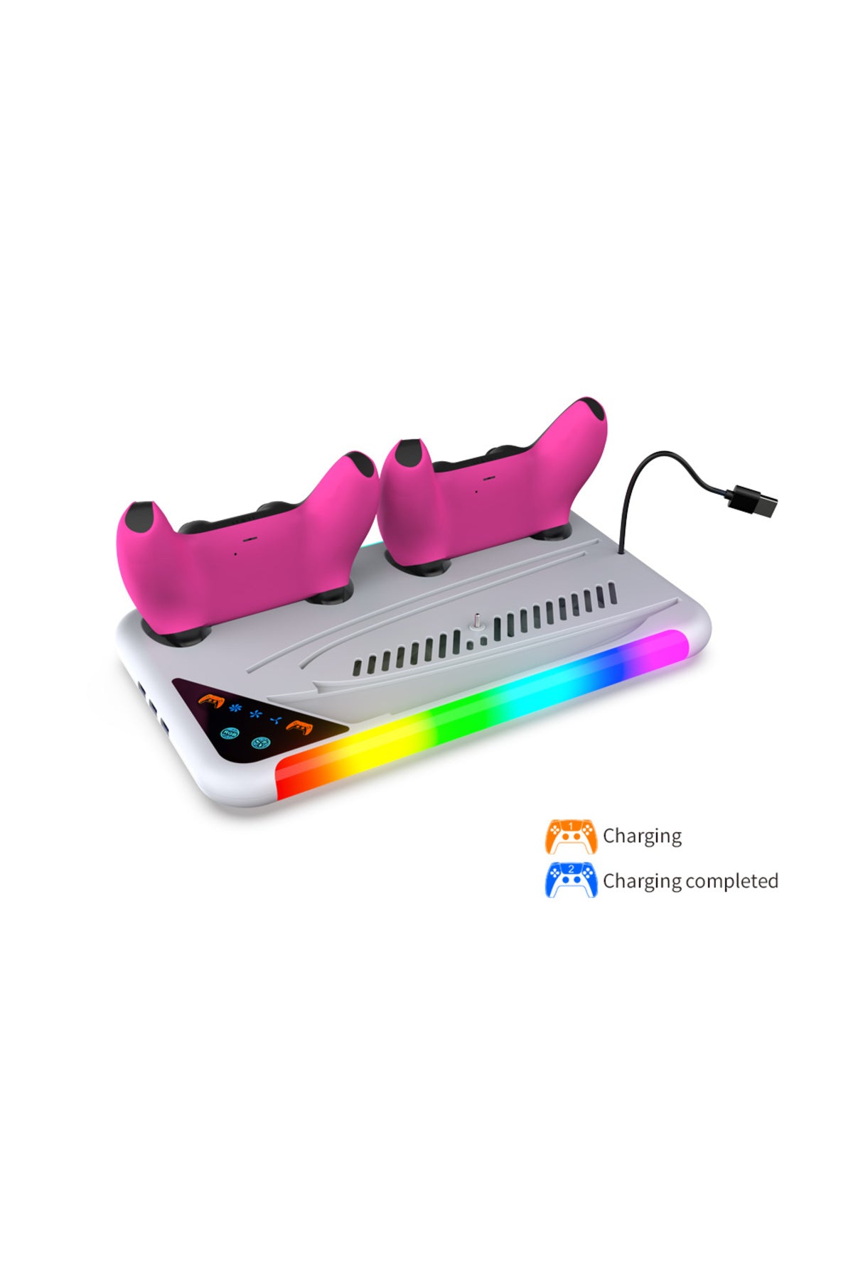Tp5-3557 Ps5 Slim Ve Tüm Modeller İçin Multi Fonksiyon Soğutma Ve Şarj Ünitesi Uyumlu Siyah