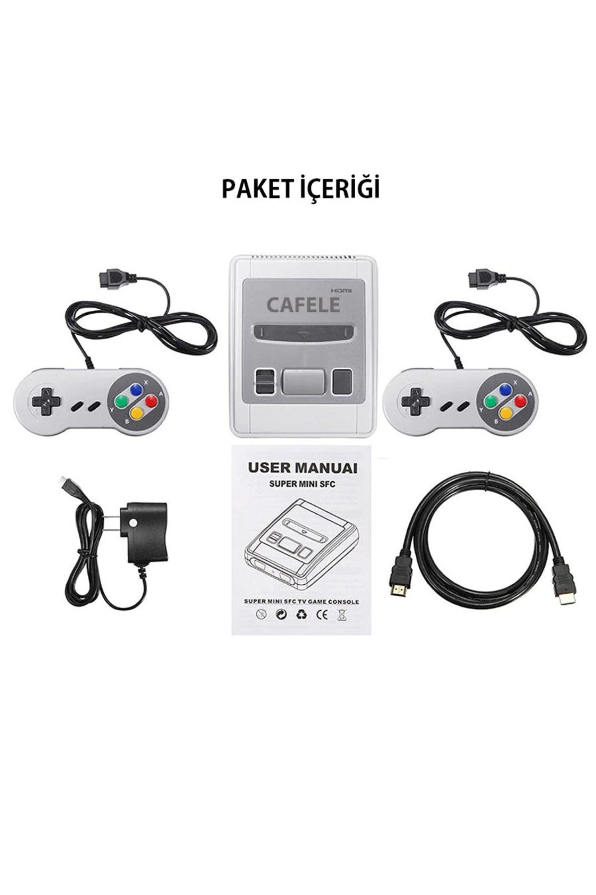 Retro 8 Bit 621 Oyunlu Sfc Hdmi Oyun Konsolu-ultra Mini Siyah