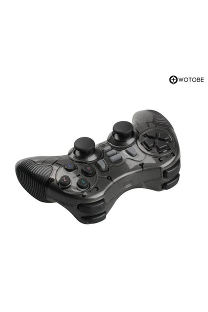 2.4g Ps1 Ps2 Ps3 Pc Android Tv Tv Box Android Telefon Uyumlu Titreşimli Kablosuz Joystick Siyah