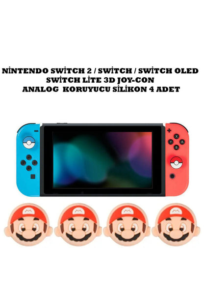 Switch/Switch 2/Switch Oled /Switch Lite Uyumlu Yeni 3D Analog Silikon PAD