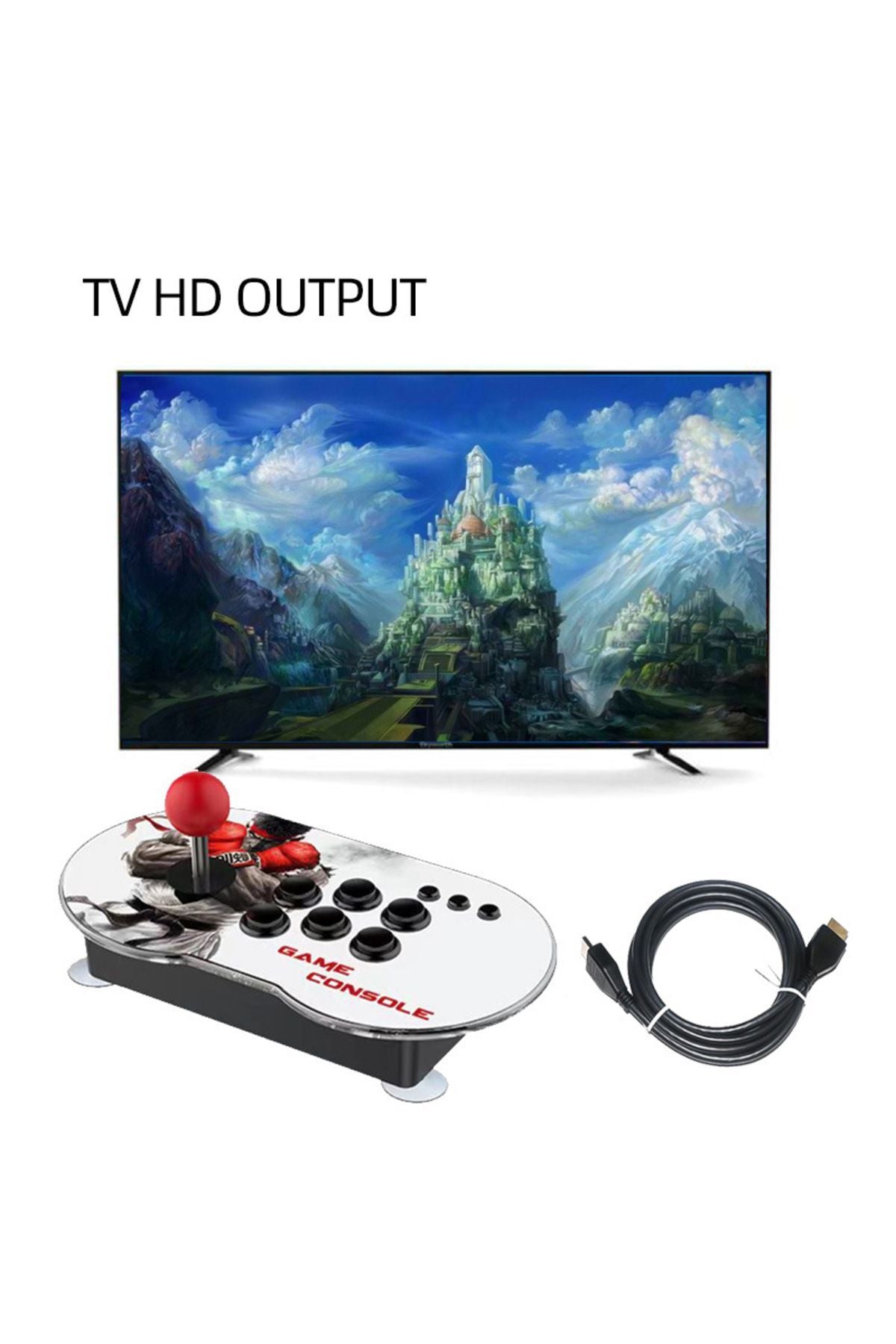 M9 64GB Arcade Retro 4K HDMI Oyun Konsolu 10000 Oyun Çift Kontroller