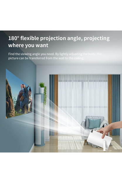 180 Derece Ayarlanabilir Taşınabilir Kablosuz 2.4g 5g Wifi Ultra Hd Taşınabilir Projektör
