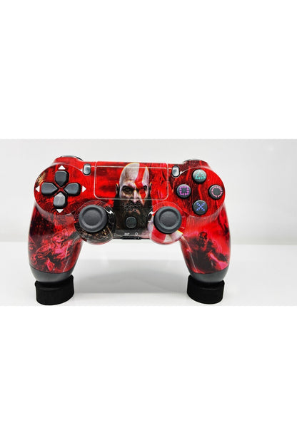 Ps4-pc-android Box-android-Apple Uyumlu iOS Telefon Tablet Titreşimli Bluetooth Oyun Kolu Kamo Kırmızı