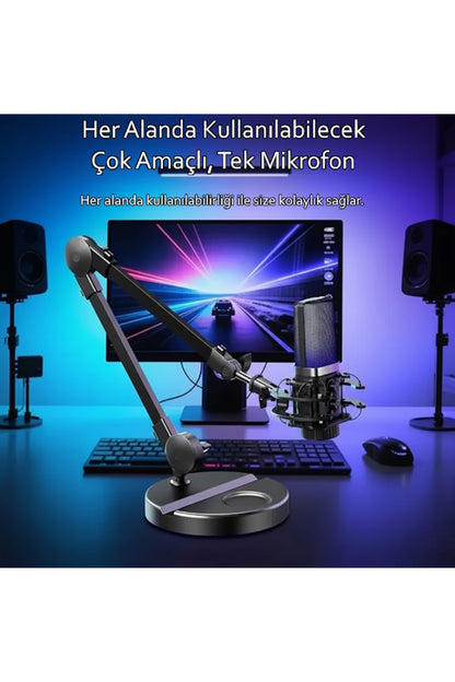 X3R RGB USB Condenser Profesyonel Mikrofon