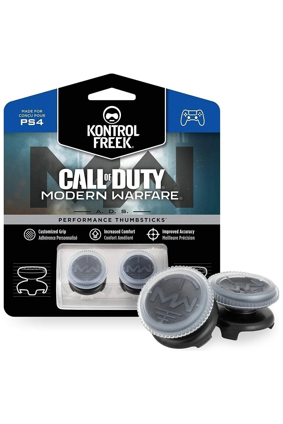 Modern Warfare V4 Ps5 & Ps4 Analog Koruyucu Yükseltici Profesyonel Oyun Kolu Aksesuarı Buz Beyazı