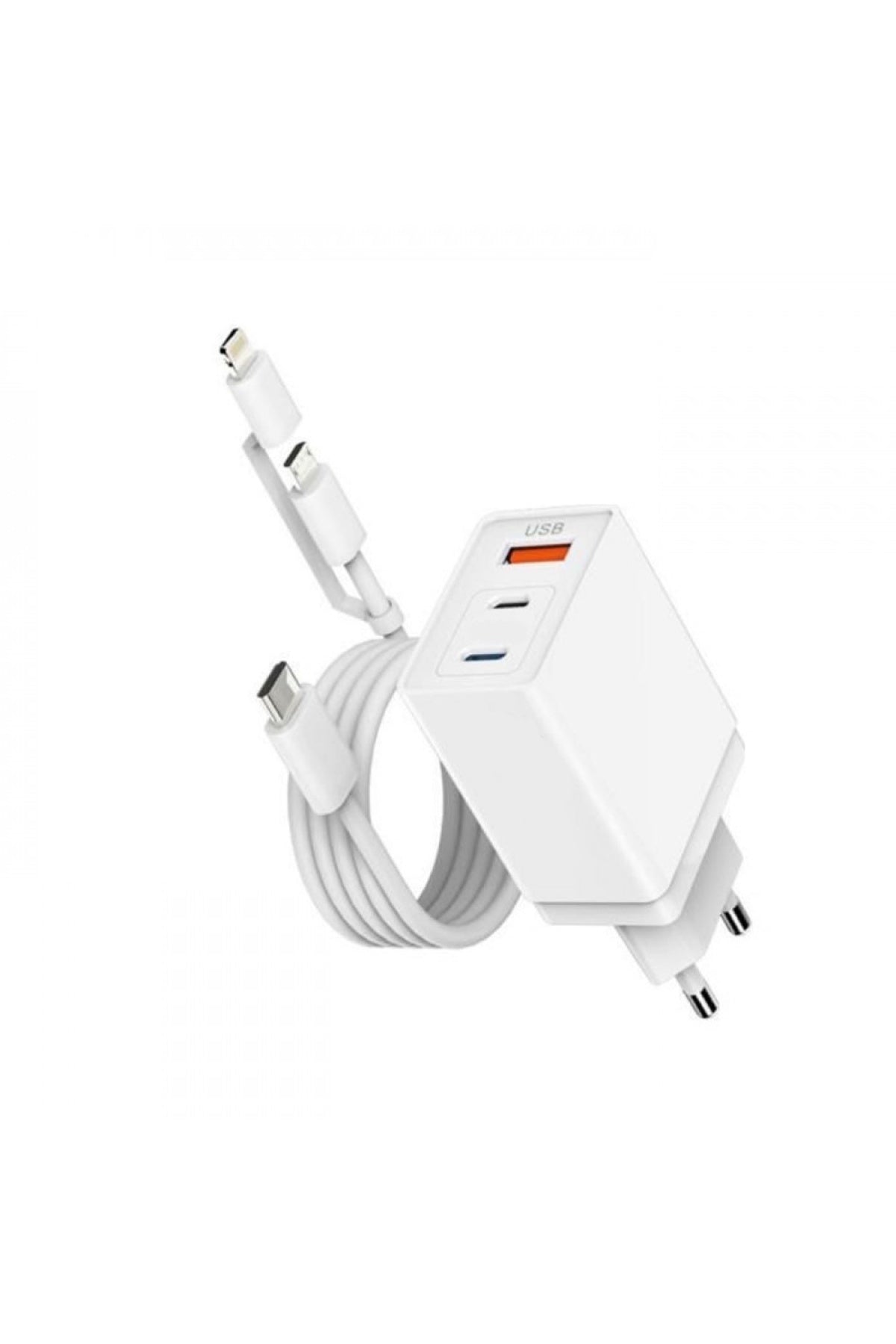 20W Micro-USB/Lightning/Type-C 3in1 Hızlı Şarj Aleti - AG47