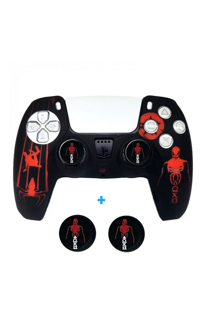 PS5 Dualsense Spider Man 2  Koruyucu Silikon Kılıf + Analog silikon Koruyucu