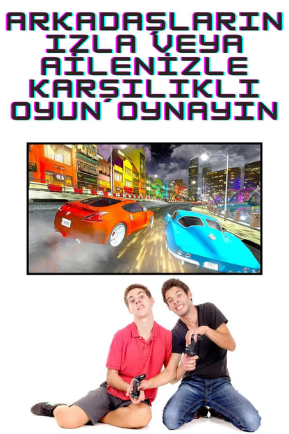 Gt-65 Youtube,netflix,google Android Tv Box 10000 Game Kablosuz Kol Retro Arcade Oyun Konsolu Siyah