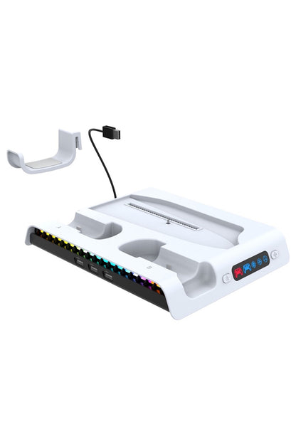 PS5 Pro/PS5 Slim Uyumlu RGB Şarj İstasyonlu Soğutucu Stand - PG-P5S006