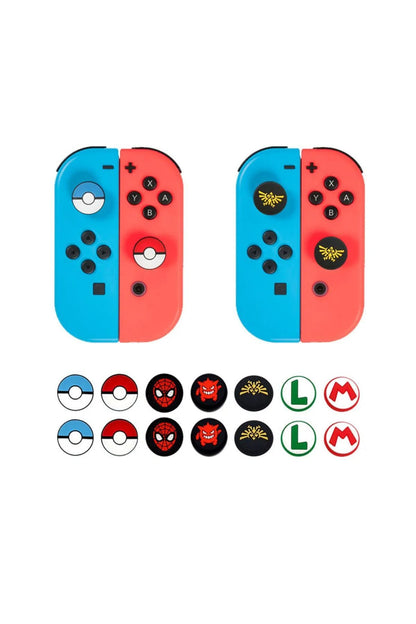 Nintendo Switch/switch Oled /switch Lite Uyumlu 3d Analog Koruyucu Silikon Mario Model-3