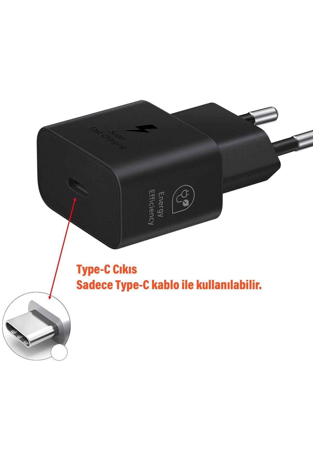 25W Süper Hızlı Type-C Şarj Aleti  Samsung EP-T2510N (Samsung Türkiye Garantili)