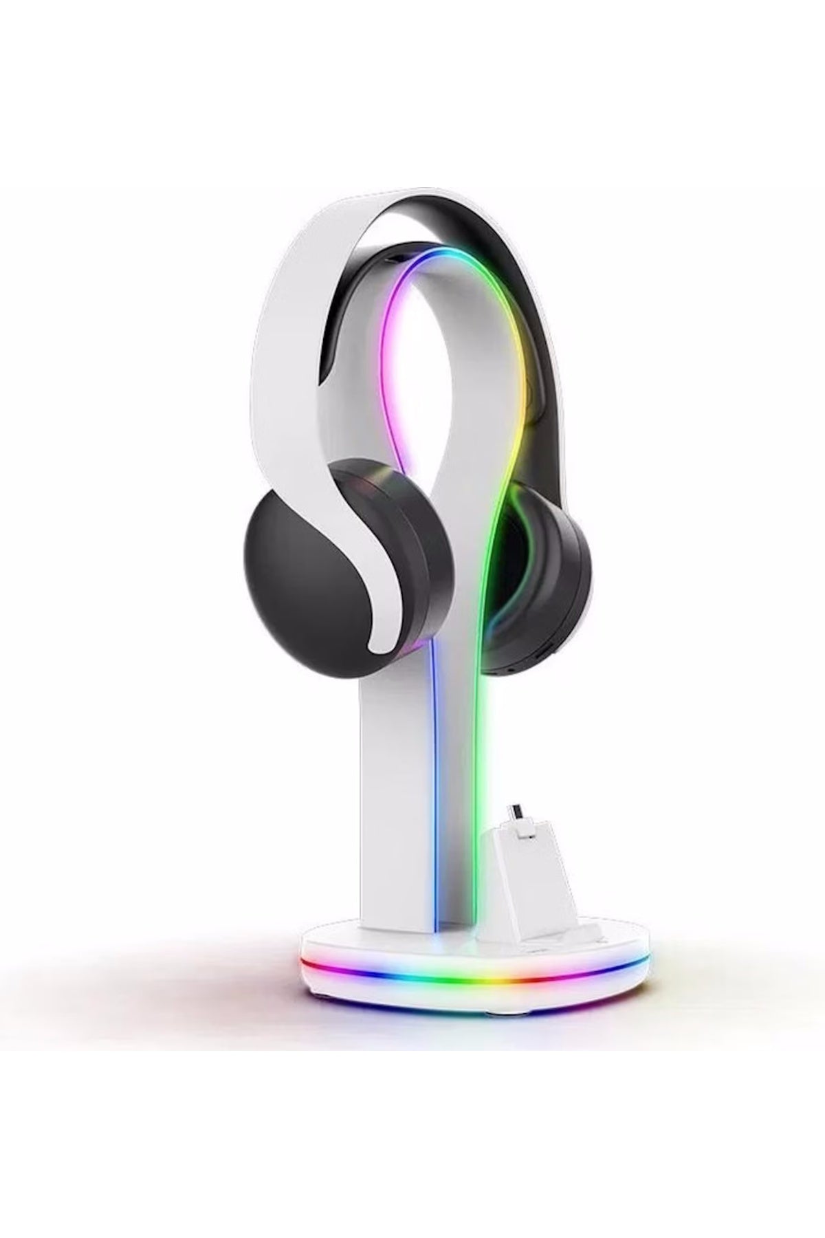 PS5 Portal Uyumlu Şarj İstasyonlu Kulaklık Tutuculu RGB Stand - PG-P5P23