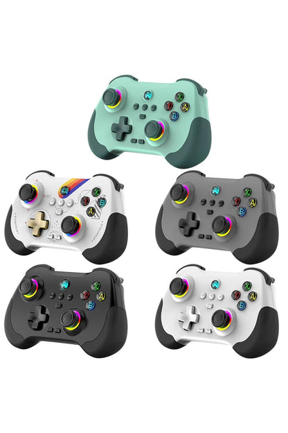 Z01 Pc/ps4/ps3/Apple Uyumlu iOS/switch/android Telefon Tv Tablet Titreşimli Rgb Bluetooth Joystick Gamepad Yeşil