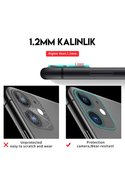 Apple Uyumlu iPhone 13 Mini Kamera Lens Koruma Camı Şeffaf