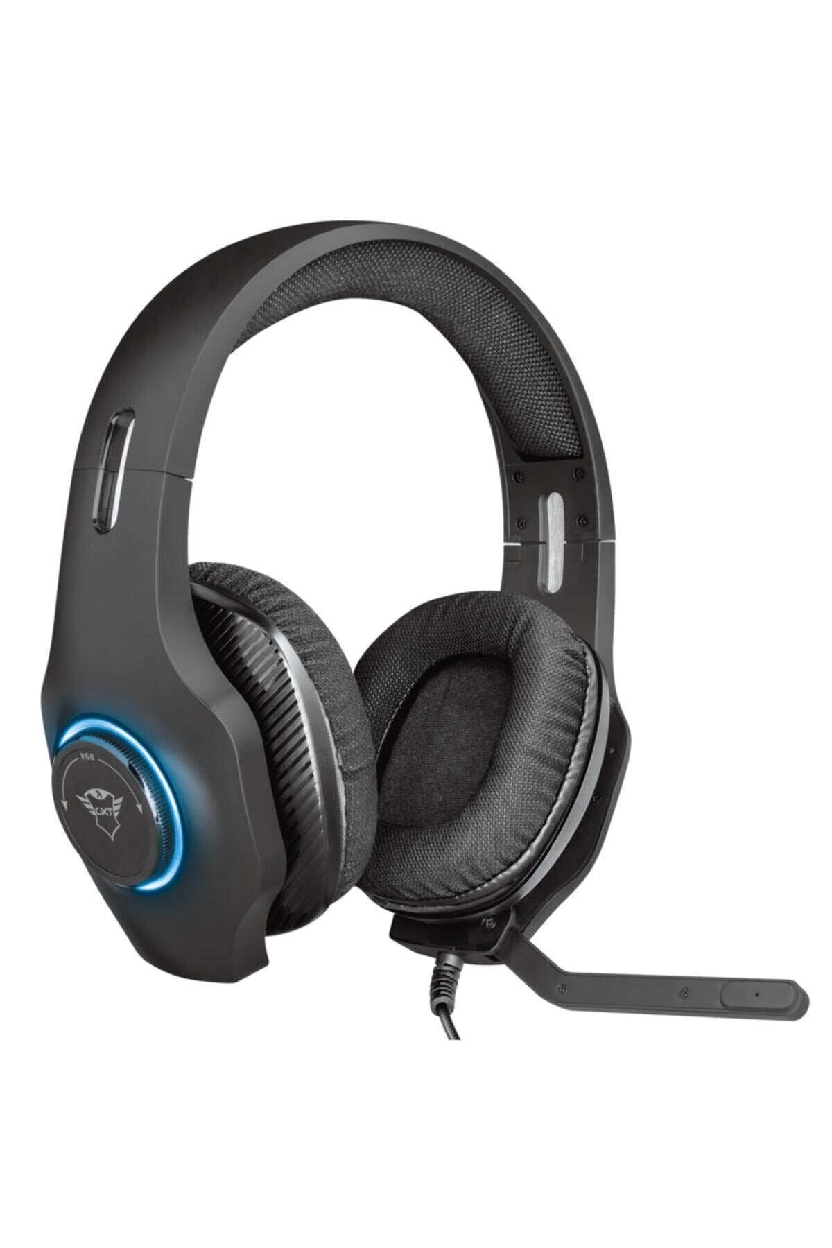 Trust GXT 455 Torus RGB Işıklı Kulak Üstü Oyuncu Kulaklığı Siyah