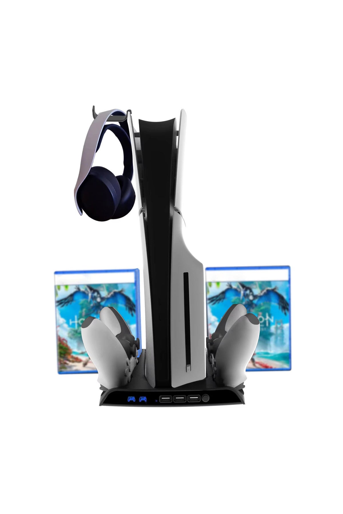 P5d-002 Ps5 Slim Disk/ps5 Slim Dijital Uyumlu Stand Şarj Cihazı Soğutucu Fan