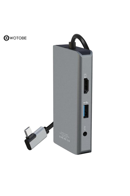 9 Portlu Kablosuz Şarjlı Usb-c Hdtv Hdmı Pd Sd Tf Rj45 Vga Dönüştürücü Adaptör HDMI