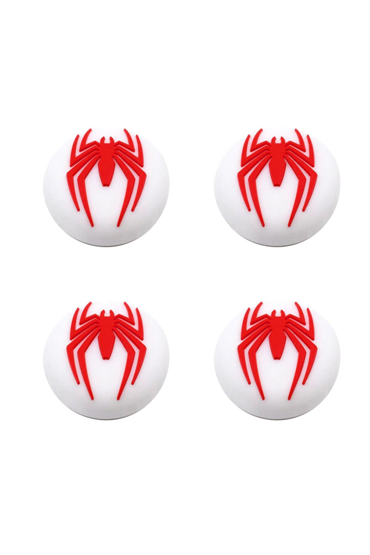 Desenli Sony Ps5/ps4/ps3 Analog Koruyucu Silikon Pad-spider Man Beyaz