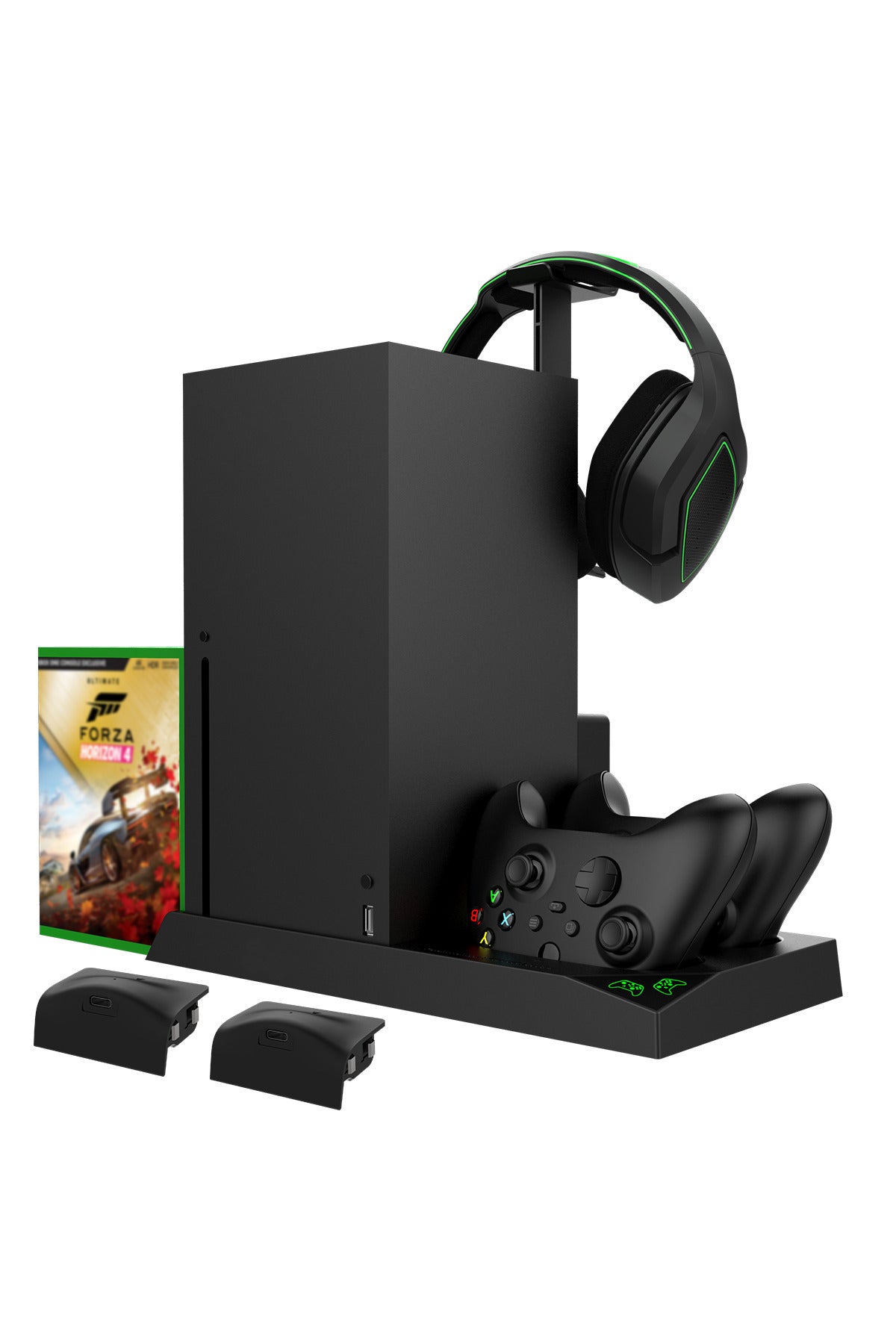 Xbox Series X Çok Amaçlı Şarj İstasyonu Stand Askılı Soğutucu Şarj Edilebilir Pil Set