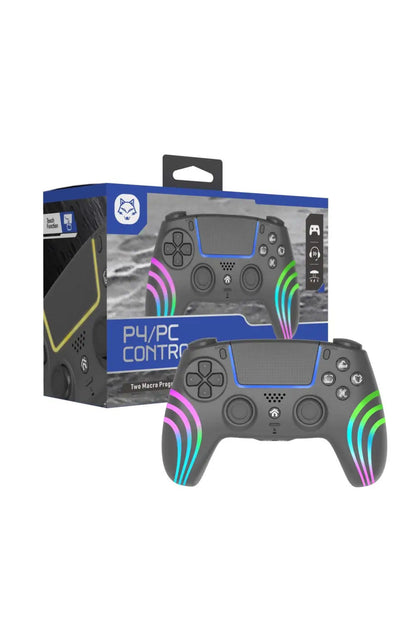 Playstation 4 Ve Pc İçin Rgb Led Kablosuz Kontrol Cihazı Siyah