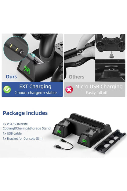 Tp4-882c Multi Fonksiyonel Tüm Ps4 Modeller İle Uyumlu Soğutma Ve Şarj İstasyonu