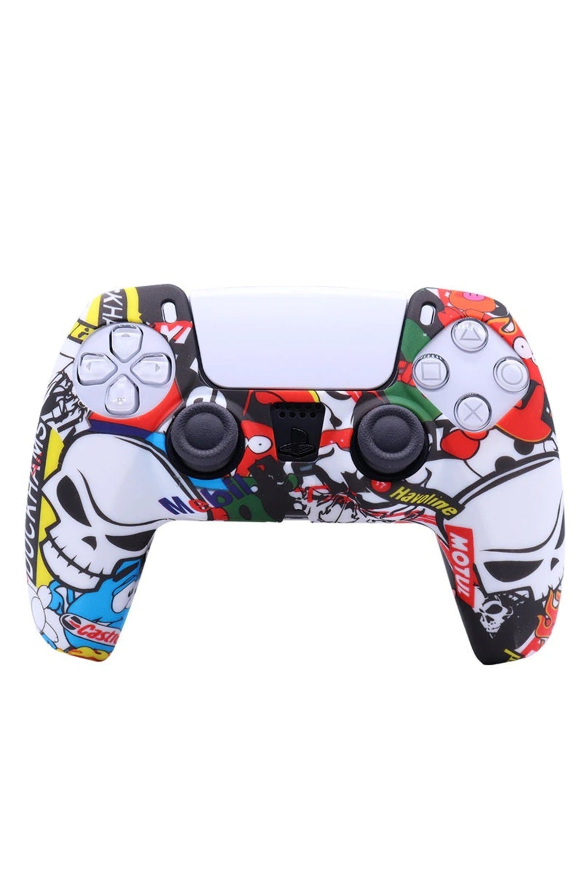 Ps5 Controller Kuru Kafa Serisi Desenli Koruyucu Silikon Kılıf Model-11