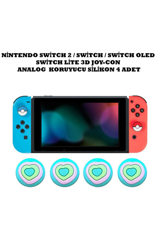 Ps5/ps4/ps3/xbox One/one X/one S/series X/series S 3d Analog Silikon Koruyucu Modeller-4 Adet