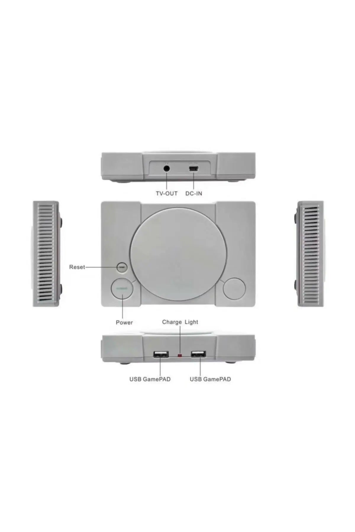 Classic Retro Mini Tv Game i 620 Oyunlu Siyah