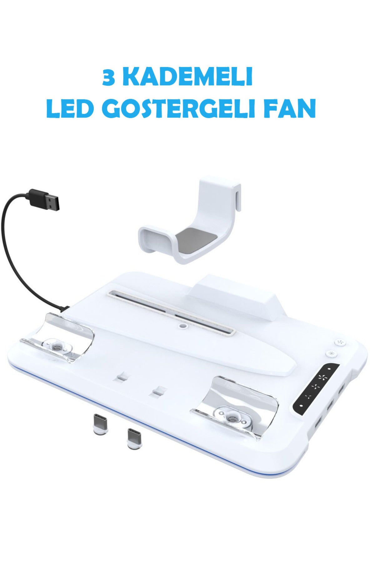 İpega P5s020w Ps5 Slim Disk/ps5 Slim Dijital Uyumlu Rgb Soğutucu Fanlı Stand