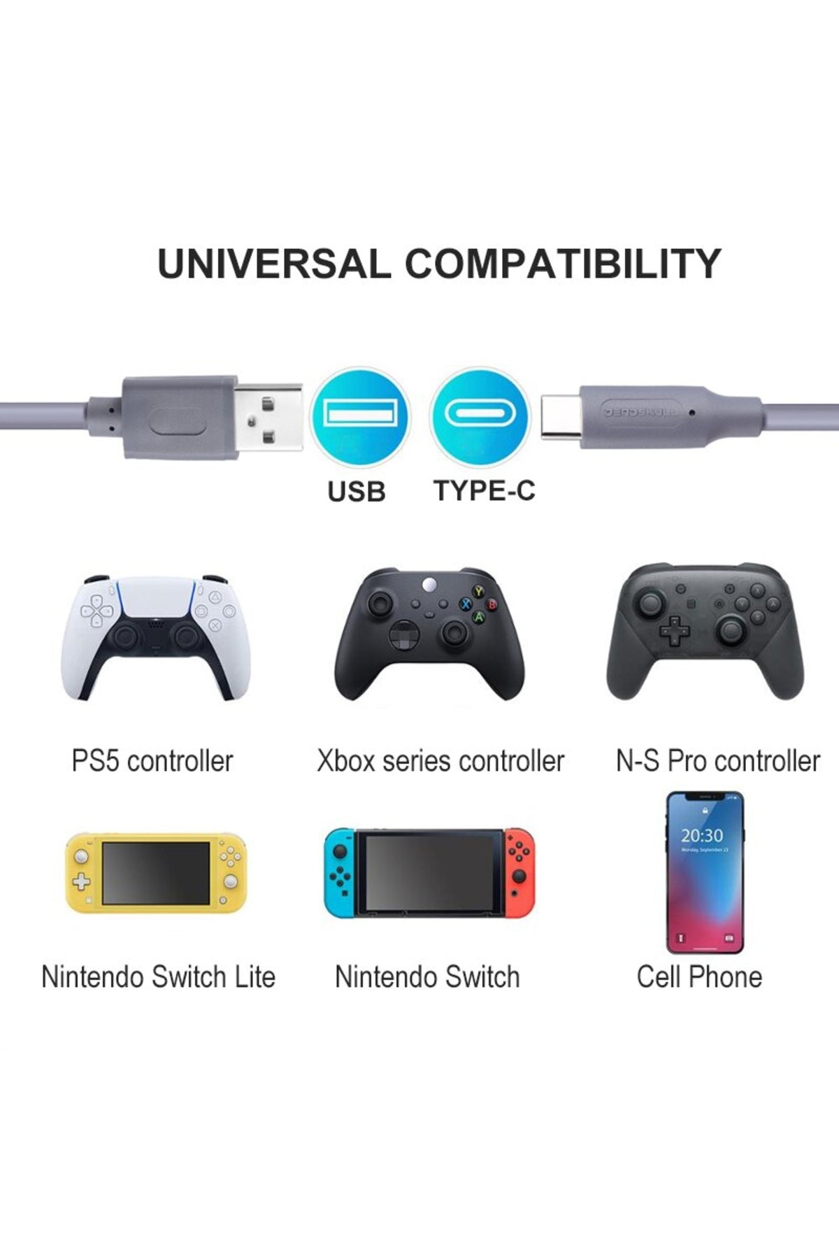 Playstation 5 Type-c 5a 2m Şarj Kablosu