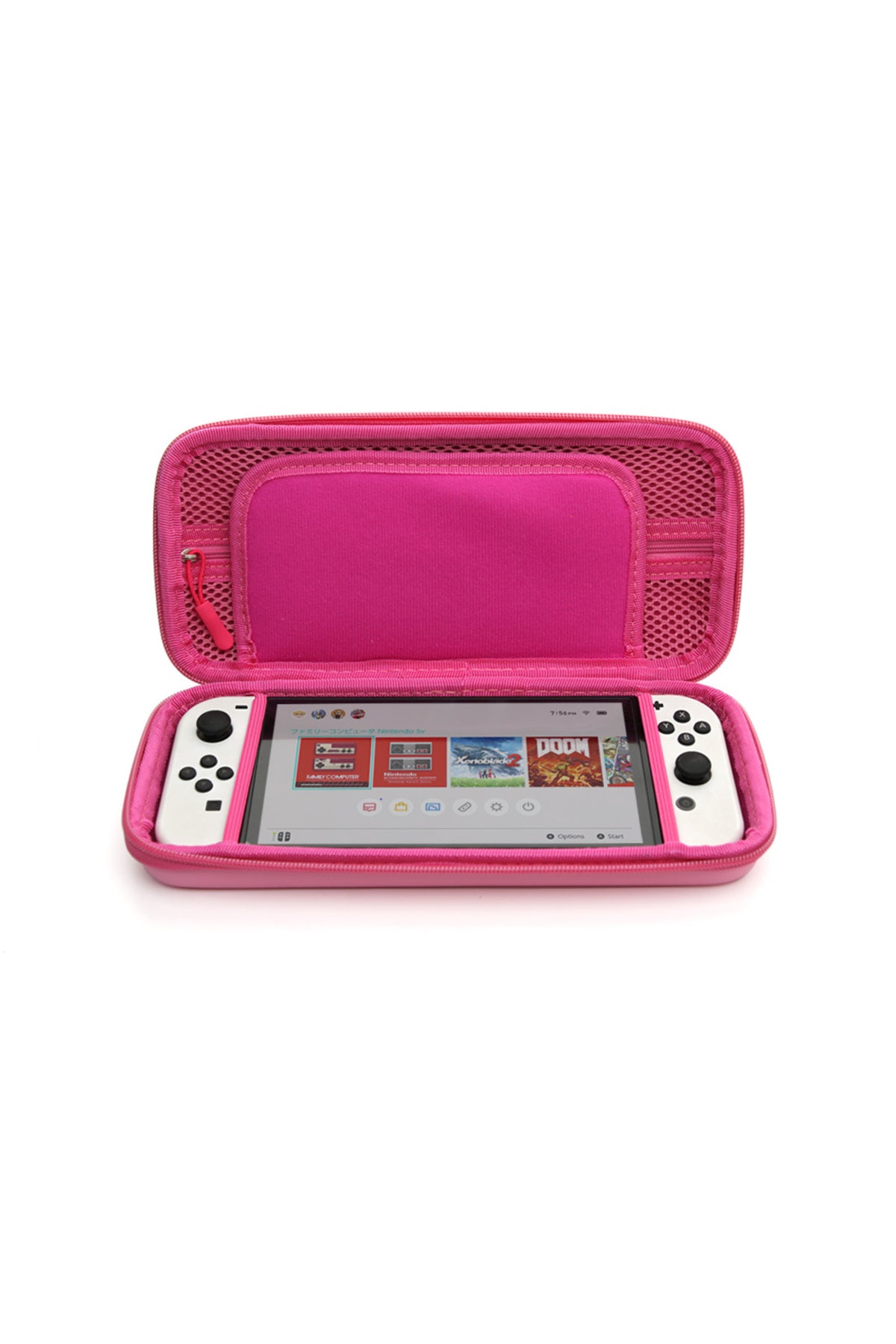 Nintendo Switch/switch Oled Oyun Konsolu Koruyucu Taşıma Ve Seyahat Çantası Pembe
