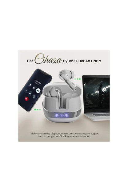 Bix TWX Soundcraft ANC ENC Bluetooth 5.4 TWS Kablosuz Kulak içi Kulaklık Beyaz