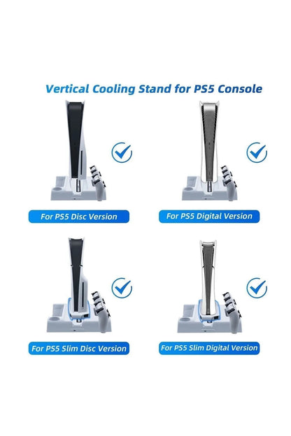 Tp5-3532b Ps5 Slim Ve Tüm Ps5 Modeller Ile Uyumlu Multi Fonksiyon Soğutma Ve Şarj Standı