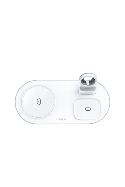 Mcdodo CH-7060 3 İn1 Manyetik 15 W Kablosuz Hızlı Şarj Dock Stand Beyaz