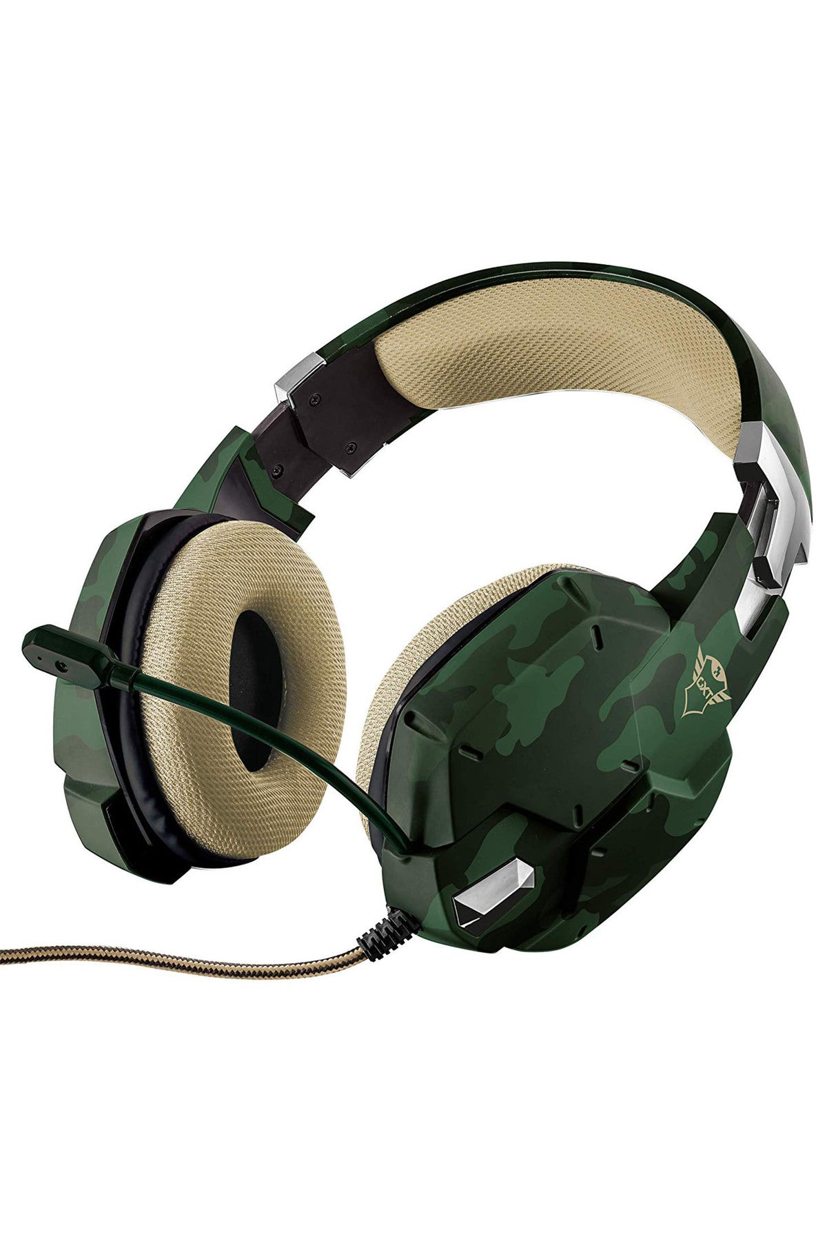 Gxt 322c Carus Yeşil Kamuflaj Gamer Kulaklık Siyah