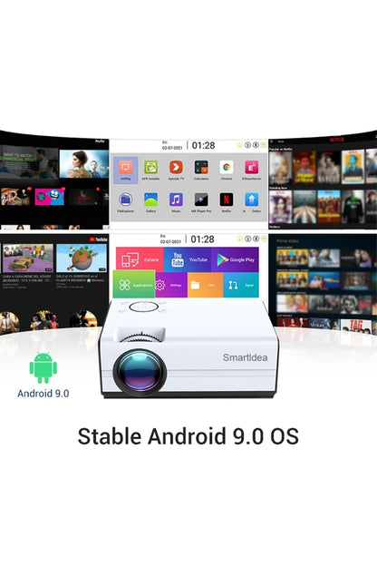 T01-a Akıllı Projektör Mini Profesyonel 4d Keystone Android Wifi 1080p 4k Led Projektör Ev Sineması