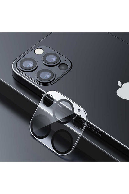 Apple Uyumlu iPhone 12 Pro Integrated Kamera Lens Koruyucu Cam Şeffaf