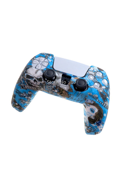 Ps5 Controller Kuru Kafa Serisi Desenli Koruyucu Silikon Kılıf Model-11