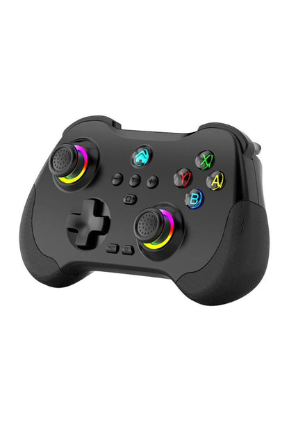 Z01 Pc/ps4/ps3/Apple Uyumlu iOS/switch/android Telefon Tv Tablet Titreşimli Rgb Bluetooth Joystick Gamepad Siyah