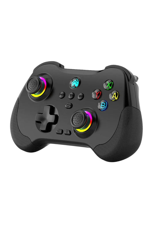 Z01 Pc/ps4/ps3/Apple Uyumlu iOS/switch/android Telefon Tv Tablet Titreşimli Rgb Bluetooth Joystick Gamepad Siyah