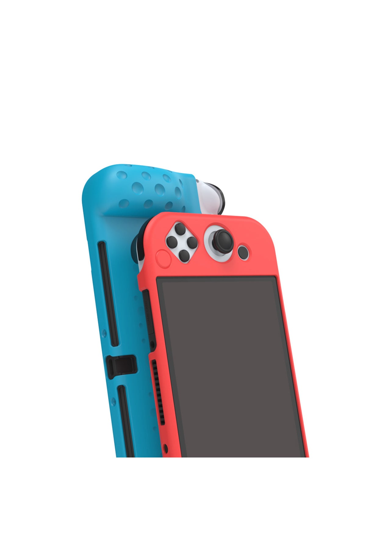 Nintendo Switch Oled El Destekli Grip Tasarımlı Koruyucu Silikon Kılıf Beyaz