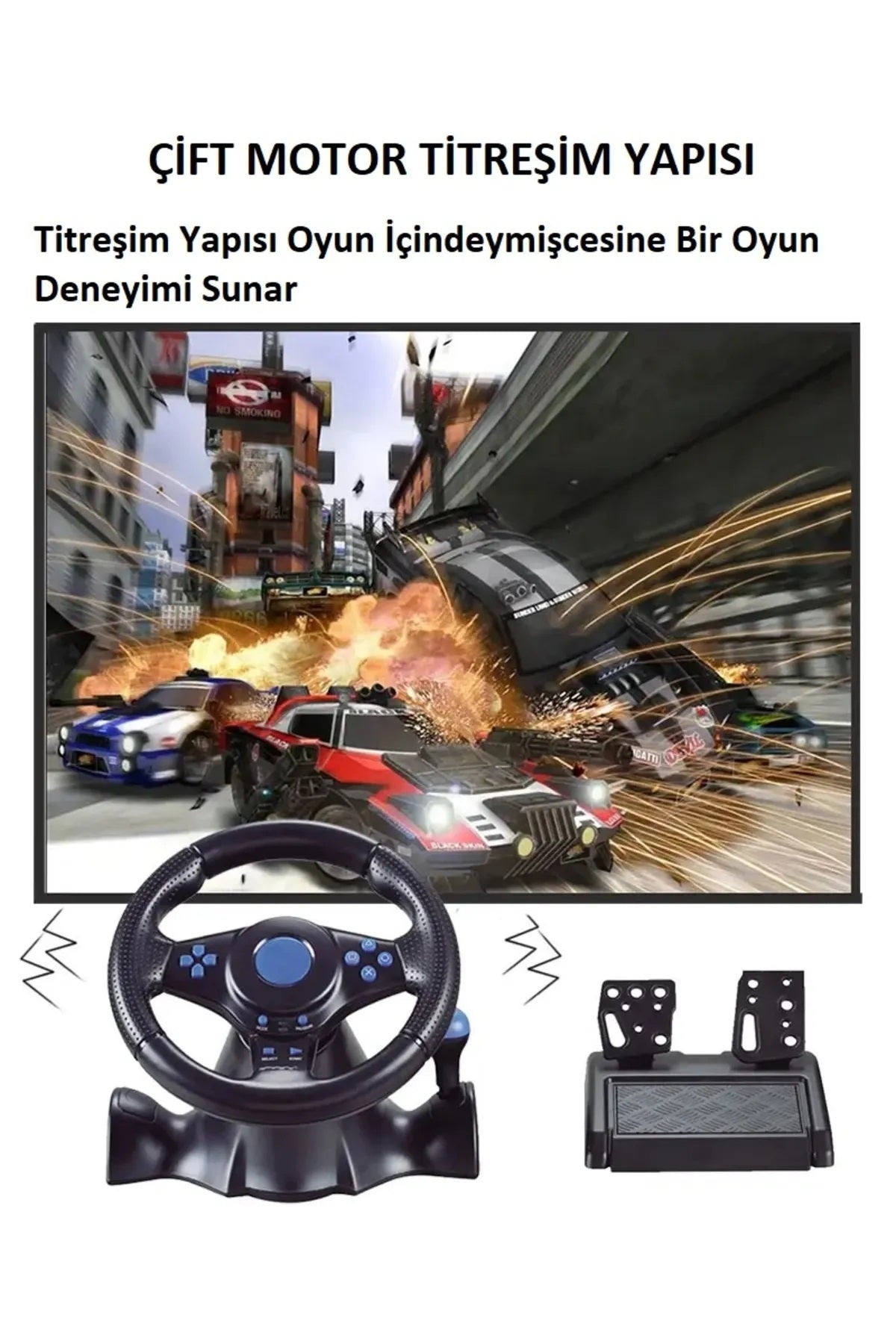 Pc Ps4 Ps3 Xbox Android Switch Uyumlu Direksiyon Seti Siyah