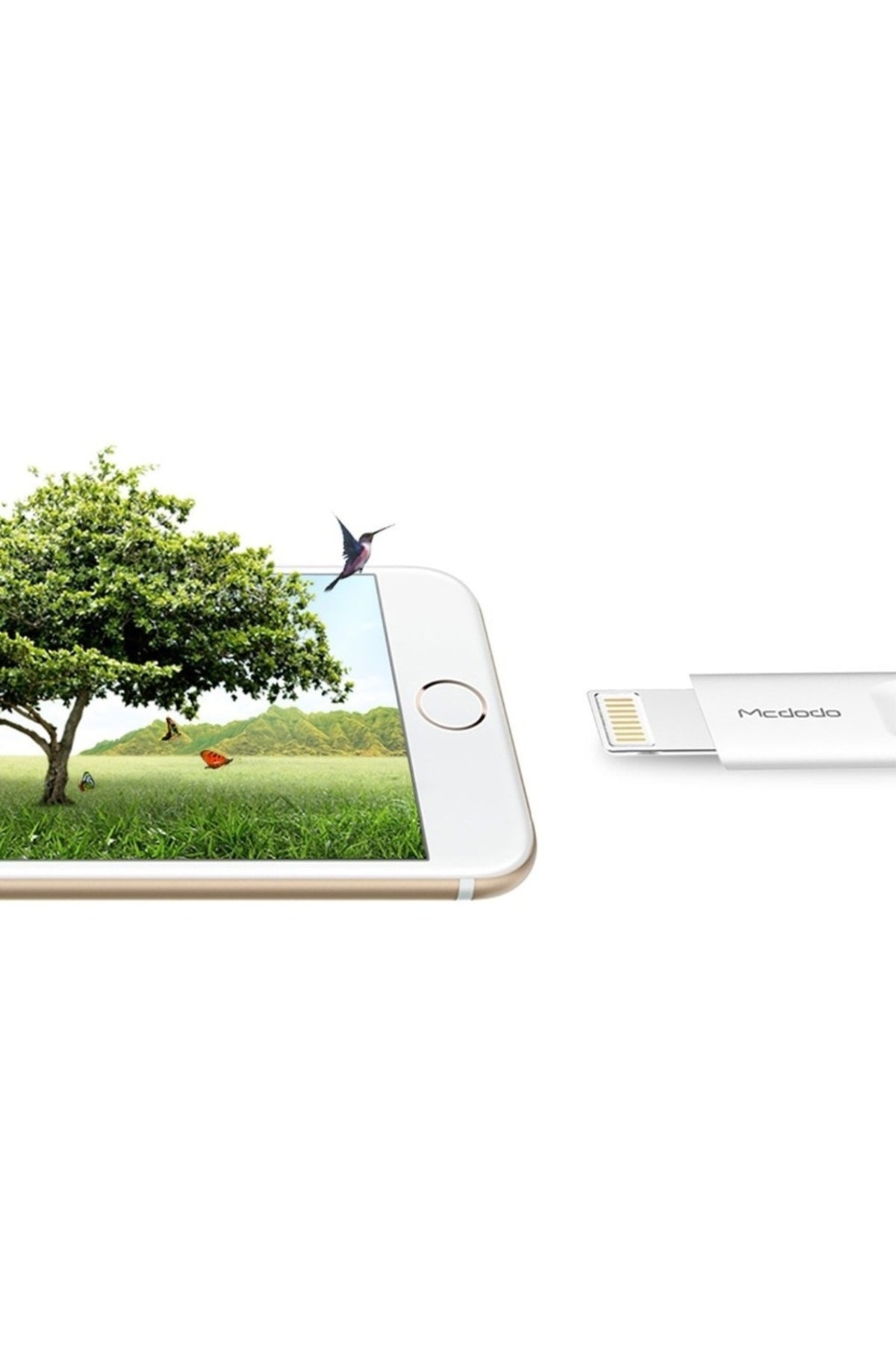 Apple Uyumlu iPhone Lightning Micro Usb Akıllı Şarj Data Kablosu Mavi
